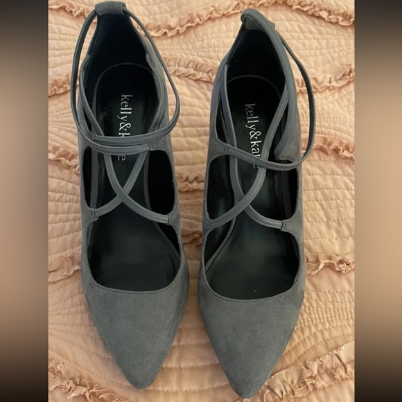 Kelly & Katie Women’s Gray Suede Stiletto Heel Pointed Toe, Size 7.5 - Picture 1 of 6